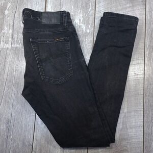 Nudie Jeans Mens 30x32 Tight Terry Skinny Fit Nightrider Black Denim Pants